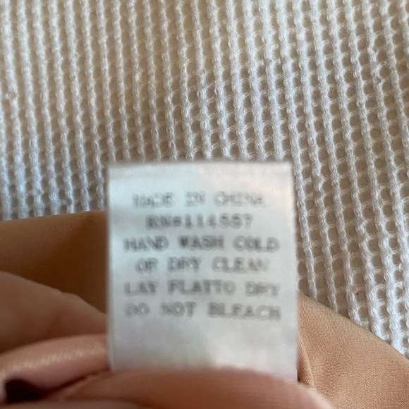 Peach and Dark Tan Fully lined Sheath Dress. Size M. - Picture 8 of 11